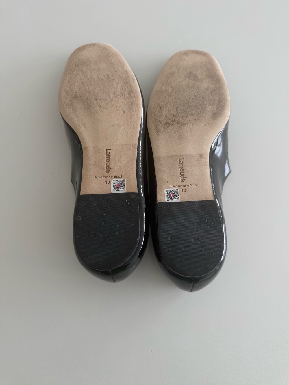 Larroudé Blair Ballet Flats Mary Jane – Black Patent – Size 10 - Picture 10 of 10
